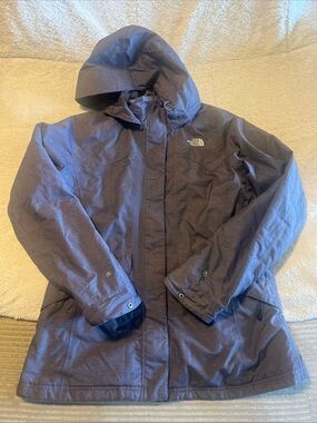 The North Face Women's Inlux Insulated Jacket Large Heathered Grey Winter Coat